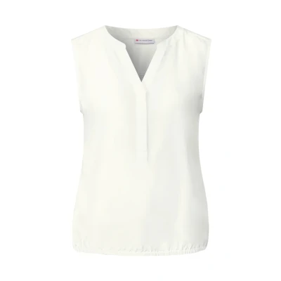 Immagine di Street One 3411962 Blusentop in Tinta Unita, Bianco Sporco, 48 Donna