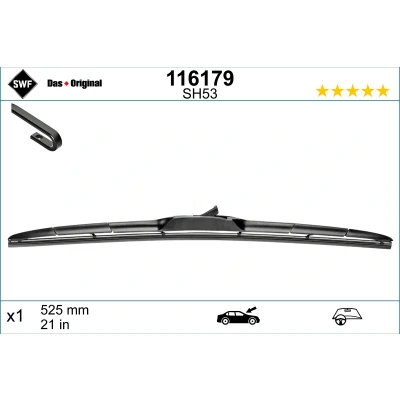 Immagine di Spazzola tergi Swf Hybrid 116179 525mm Spazzole tergicristallo con tecnologia ibrida MITSUBISHI: ASX SUV, Outlander 2 SUZUKI: Ignis III
