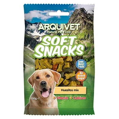 Immagine di ARQUIVET Soft Snacks Ossi piccoli mix 100 gr Snack per cani a forma di osso Alimento complementare