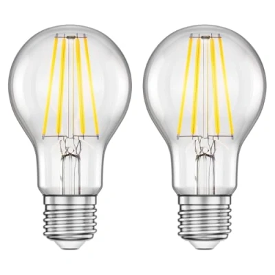 Immagine di ledscom.de 2 pezzi E27 Lampadina LED, A60, bianco caldo (2700 K), 7,1 W, 963lm, dimmer a 3 fasi