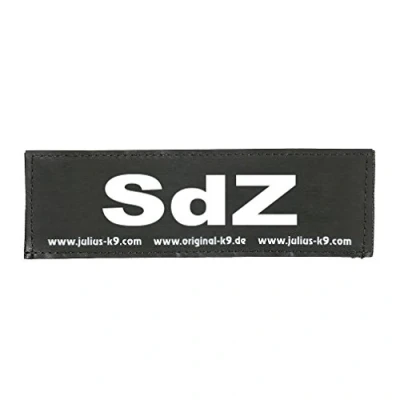 Immagine di Julius K9 162LR G 39617 Toppe Con Chiusura A Strappo, Nero, Large, 2 Pezzi