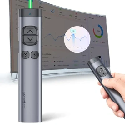 Immagine di NORWII N97 TV Display Presentazione Clicker per presentazioni PowerPoint, PowerPoint Clicker, Rremota, Bluetooth Wireless Presenter, Puntatore digitale schermo