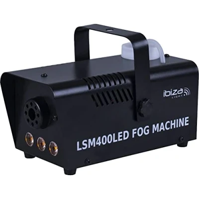 Immagine di Ibiza LSM400LED BK Macchina della nebbia da 400W con LED integrati e telecomando Nero