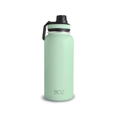 Immagine di BOZ Borraccia Termica 1 Litro in Acciaio Inossidabile a Doppia Parete (Verde), Bottiglia per Bevande Fredde e Calde, Inox Priva di BPA, Thermos Senza Retrogusto Metallico