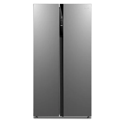 Immagine di Midea MERS530FGE02 Frigorifero side by No Frost/Inverter Compressor/176,5 cm di altezza/347 L raffreddamento/congelatore 201 l, doppio controllo/SuperCool/35dB, Inox