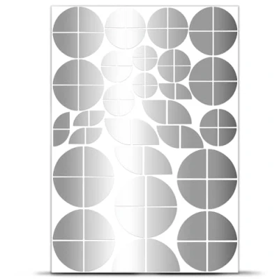 Immagine di Biomar Labs Adesivi angolari compatibili con emblema BMW, autoadesivi, impermeabili, accessori per moto, 86 pezzi, pellicola nera opaca/lucida e argento D 57 S (argento)