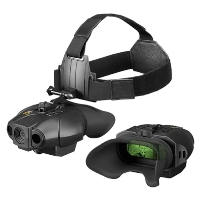 Immagine di Nightfox Swift 2 Pro Occhiali Visione Notturna Montaggio sulla Testa Ingrandimento 1x 1080P HD Ricaricabile USB Binocolo Digitale a Infrarossi