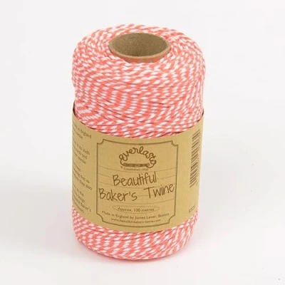 Immagine di EVERLASTO Bakers Twine Originali 100M Bobine, Cotone, Fragola, 2 mm, 100 unità