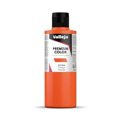 Immagine di Vallejo Premium Airbrush Color Vernice Acrilico per aerografo, 200 ml, Arancione, 1 Count (Pack of 1), 063004