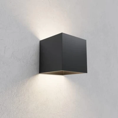 Immagine di NUOVA GERMANY Lampada a parete Applique Cubo LED IP65 per interno/esterno 12W Regolabile 1000lumen Moderno Alluminio (Nero, Luce Naturale 4000K)