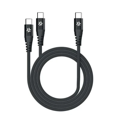 Immagine di Celly Cavo da USB C a 2 100W (CONSEGNA DI POTENZA) (1.30 m, 1.0),