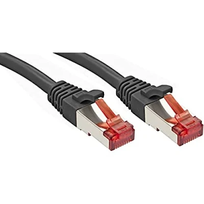 Immagine di LINDY 47784 RJ45 cavo di rete, patch CAT 6 S/FTP 15.00 m Nero 1 pz.