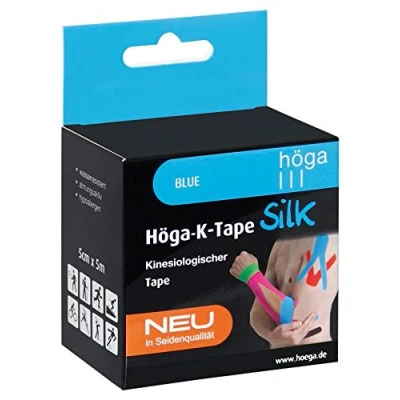 Immagine di Höga K Tape Silk Nastro kinesiologico in seta, 5 cm x m, colore: Blu
