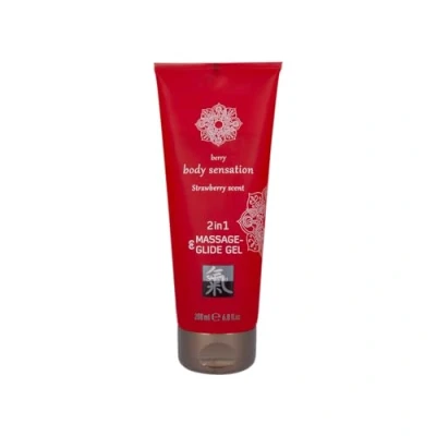 Immagine di Lubrificante &amp; Gel da Massaggio 2 in 1 Body Sensation Fragola