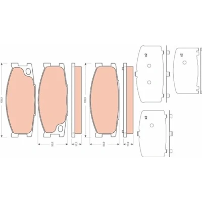 Immagine di TRW GDB3423 Kit pastiglie freno Non predisposto per contatto segnalazione usura