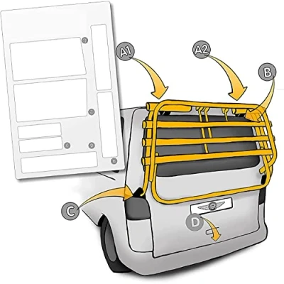 Immagine di Lackschutzshop pellicola protettiva per portabici, autoadesiva, trasparente, 7 pezzi, portabici posteriore e pieghevole
