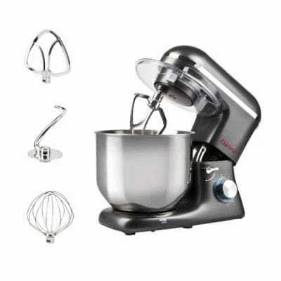 Immagine di Girmi IM46 Impastatrice Planetaria, 1800 W Max, 8 Litri, 6 Velocità, Pulse, Contenitore inox, Dispositivo di sicurezza, Accessori inclusi, Grigio Antracite