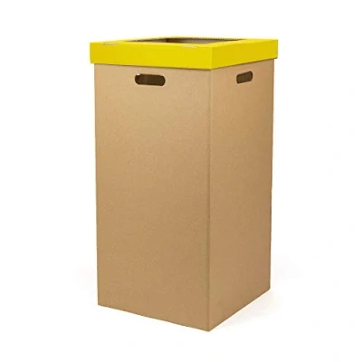 Immagine di KARTOX ONLY BOXES, Cestino in cartone con coperchio, dimensioni 37 x 36 70 cm, colore giallo