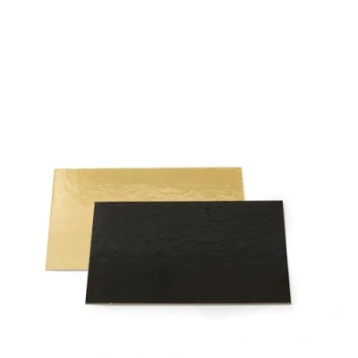 Immagine di DECORA Piatto torta rettangolare, 30 x 40 cm, Oro/Nero, 1 pezzo (l&#039;immagine mostra entrambi i lati)