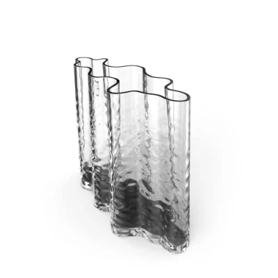 Immagine di Cooee Design Gry Wide Vaso in vetro trasparente, 19 cm, Colore Chiaro