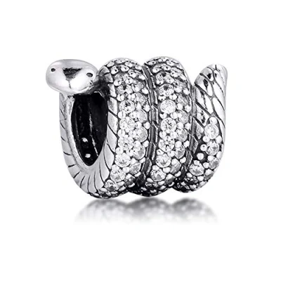 Immagine di PANDOCCI Charm a serpente in argento 925 con scintillante involucro autunnale 2020, adatto per braccialetti Pandora originali, gioielli alla moda, autunno