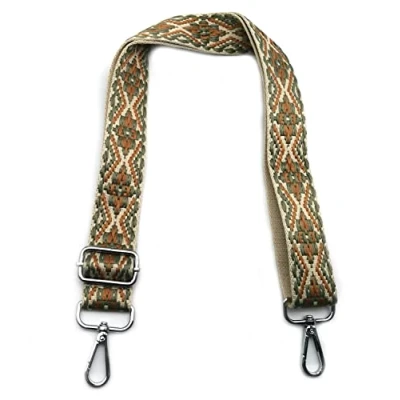 Immagine di Tracolla per Borsa Donna Verde Matcha, Regolabile, Colorata Cinghia di Ricambio Larga 3.8cm con Argento Moschettoni Accessori Borsette Ragazza DIY, #7