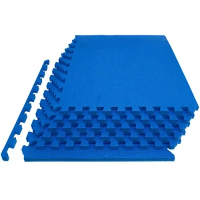 Immagine di ProsourceFit Extra Thick Puzzle Exercise Mat ¾ and 1&quot;, EVA Foam Interlocking Tiles for Protective, Cushioned Workout Flooring Home Gym Equipment