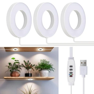 Immagine di Lampada per Piante, Grow Light 144 LED Luce Piante a Spettro Completo da Interno, con Timer Automatico 3/9/12H, 3 Colori, 10 Luminosità, Luci Piccole