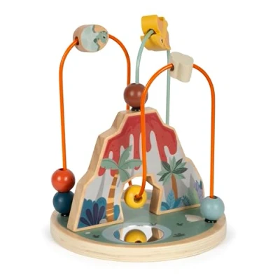 Immagine di Small Foot Percorso Dino, Gioco di motricità in Legno FSC 100% Certificato, per Bambini dai 12 Mesi, 12617, Colore Colorato