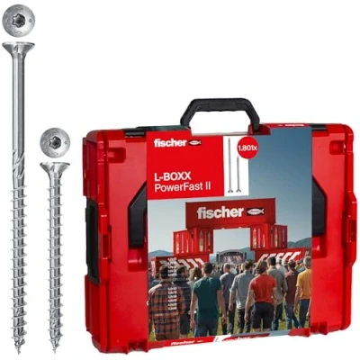 Immagine di Fischer L BOXX 102 Power Fast II 558739 Viti per truciolare Impronta T Acciaio galvanizzato zinco 1801 Parti
