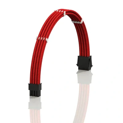 Immagine di LINKUP AVA 50cm EPS 8 (4+4) pin CPU ATX Scheda Madre Cavo di Prolunga per PC con Guaina Intrecciata Alimentatore PSU Pettini┃Design Robusto e Rigido┃Confezione Singola┃500mm Rosso