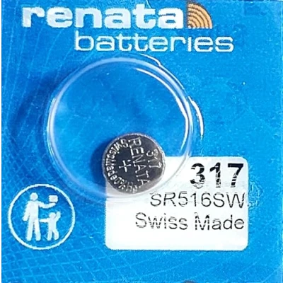 Immagine di RENATA / Swatch Group Pila bottone ossido d&#039;argento 317 1.55V 10.5mAh Blister x 1