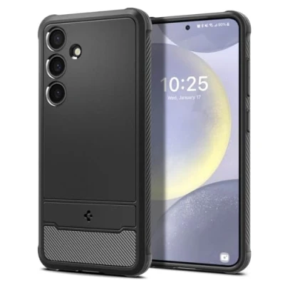 Immagine di Spigen Cover Rugged Armor Compatibile con Samsung Galaxy S24 Plus Nero Opaco