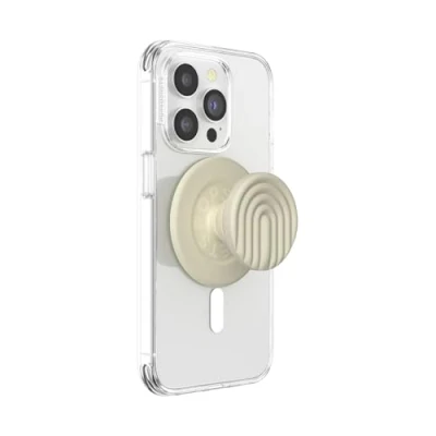 Immagine di PopSockets: PopGrip Round per MagSafe Anello Adattatore Incluso Supporto e Impugnatura Telefoni Cellulari Custodia con un Top Intercambiabile Curves Mist