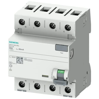 Immagine di Siemens 5SV3344 6KL Dig.Industr. Interruttore differenziale A 4 poli 40 0.03 400 V