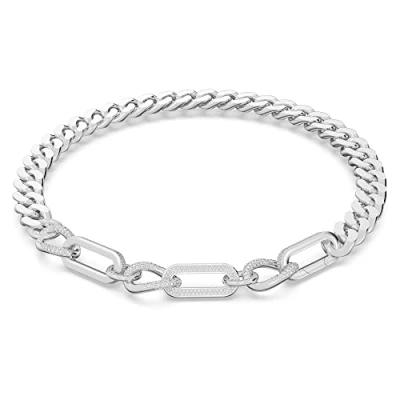 Immagine di Swarovski Dextera Allaround Chain Mixed Links Shiny Collana, Donna, Taglia: One Size, White