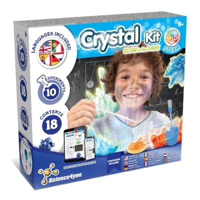 Immagine di Science4you Fabbrica di Cristalli per Bambini +8 Anni Laboratorio Scienze con 8 Esperimenti, Crea i Tuoi Colori e Brillano al Buio, Gioco Geologia 12