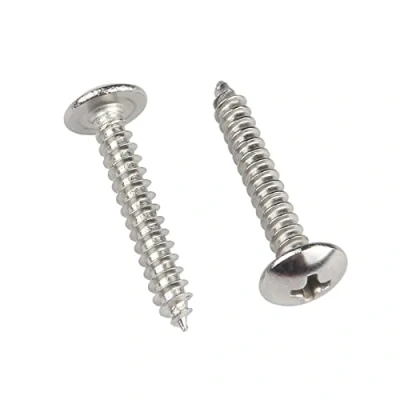 Immagine di ORANXIN M4 x 30mm 40 Pcs Testa rotonda Viti per legno 304 Acciaio inossidabile Croce Fungo Coda a punta autofilettanti