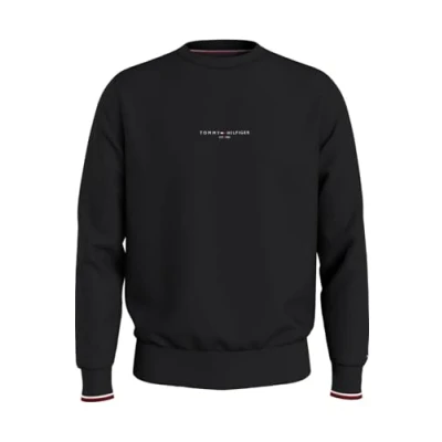 Immagine di Tommy Hilfiger LOGO Tipped Crewneck Felpa, Uomo, Taglia: Large, Black