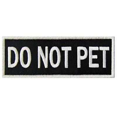 Immagine di Service Dog Alert Sign canottiere/imbracature emblema ricamato chiusura Hook &amp; Loop patch DO NOT PET
