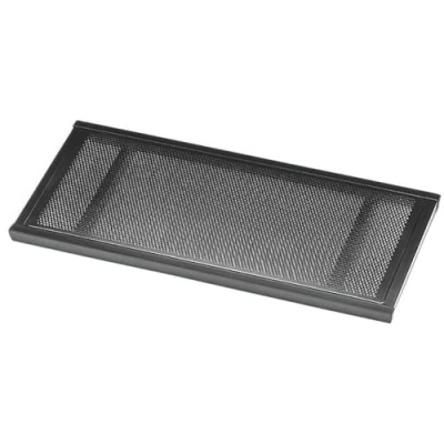 Immagine di QUIK LOK QL/662 Ripiano AGGIUNTIVO Metallico TRAFORATO per Convertire Supporti a X (T/10, T/20, QLX/11, QLX21, BS/619, QL/646), Con Barre di Rinforzo, Colore Nero