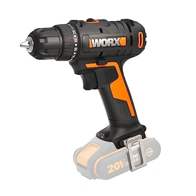 Immagine di WORX WX100.9 Trapano avvitatore a batteria 20 V Potente per forare e avvitare + 1 livello di coppia fino 30 Nm Velocità variabile Luce LED Senza