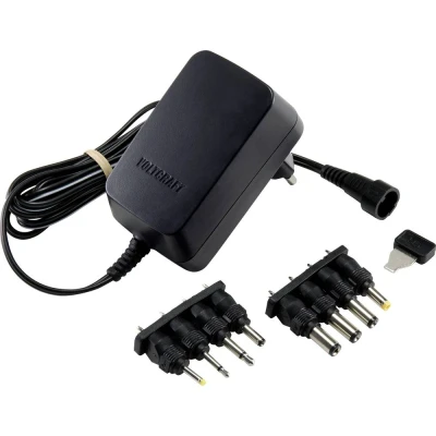 Immagine di VOLTCRAFT VC 11258690 Alimentatore A spina regolabile 3 V/DC, 4.5 5 6 7.5 9 12 V/DC 1 W Tensione di uscita