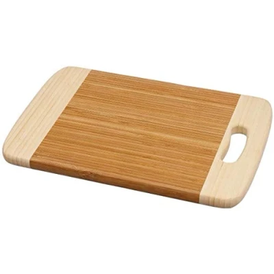Immagine di 1 tagliere in legno di bambù al 100%, durevole e resistente (30 x 20 cm)