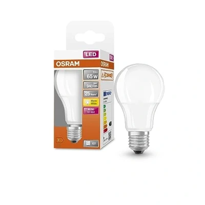 Immagine di OSRAM 4099854040467 LED (monocolore) ERP F (A G) E27 Forma cilindrica 9 W = 65 Bianco caldo (Ø x A) 60 mm 1 pz.