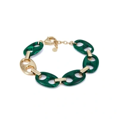 Immagine di Emporio Armani Bracciale donna in argento con chiusura a moschettone o cursore, Verde