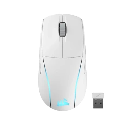 Immagine di Corsair M75 WIRELESS RGB Mouse da Gioco FPS Leggero 26.000 DPI Pulsanti Laterali Intercambiabili Compatibile con iCUE PC Bianco