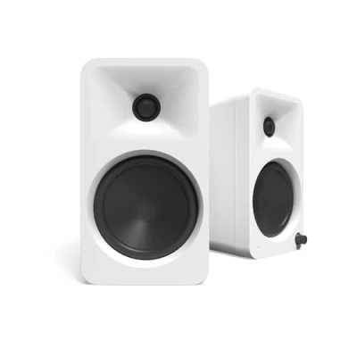 Immagine di Kanto ORA4 140W Powered Reference Speakers with Bluetooth 5.0 and USB C Input 4 Woofers Bi Amplified Quality Sound Pair White