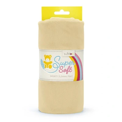 Immagine di kullaloo Tessuto di peluche in microfibra, linea: SHORTY, metraggio 75x100cm, colore: beige, lunghezza del pelo: 1,5 mm, certificazione EN71 3 e EN 71 9