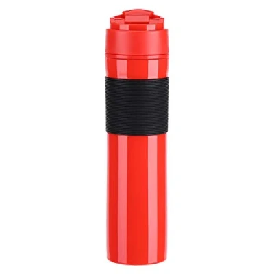 Immagine di Fdit macchina per caffè espresso portatile a pressione compatta manuale casa, ufficio, viaggi all&#039;aperto (rosso)